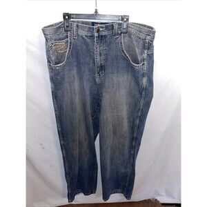Koman Jeans Men’s Baggy Jeans Size 36x32 Blue Faded Grunge Streetwear City